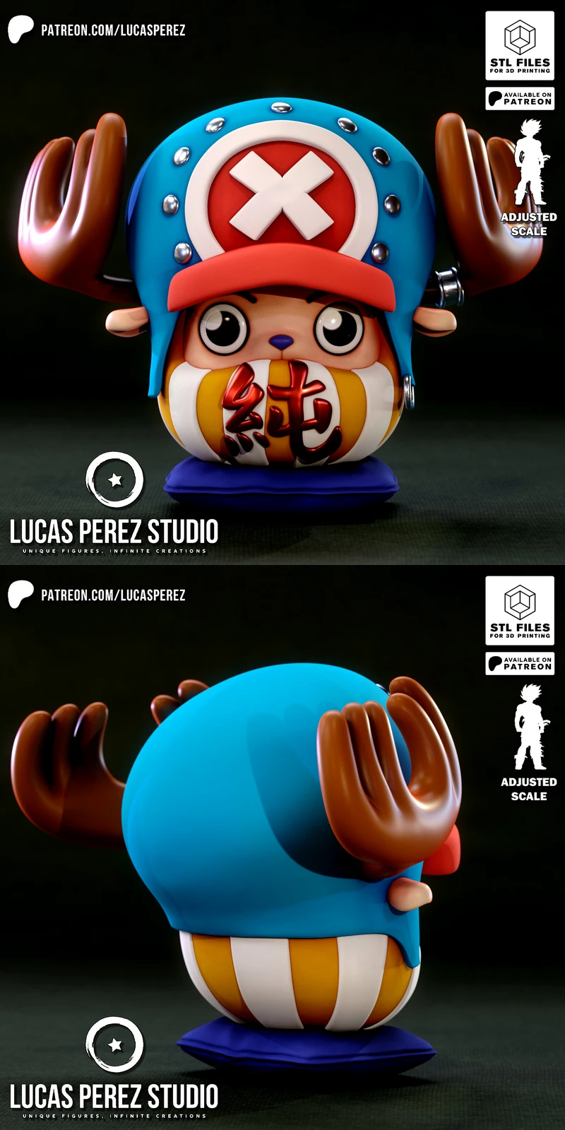 Chopper Daruma – One Piece Inspired STL Figure STL model for 3D printing