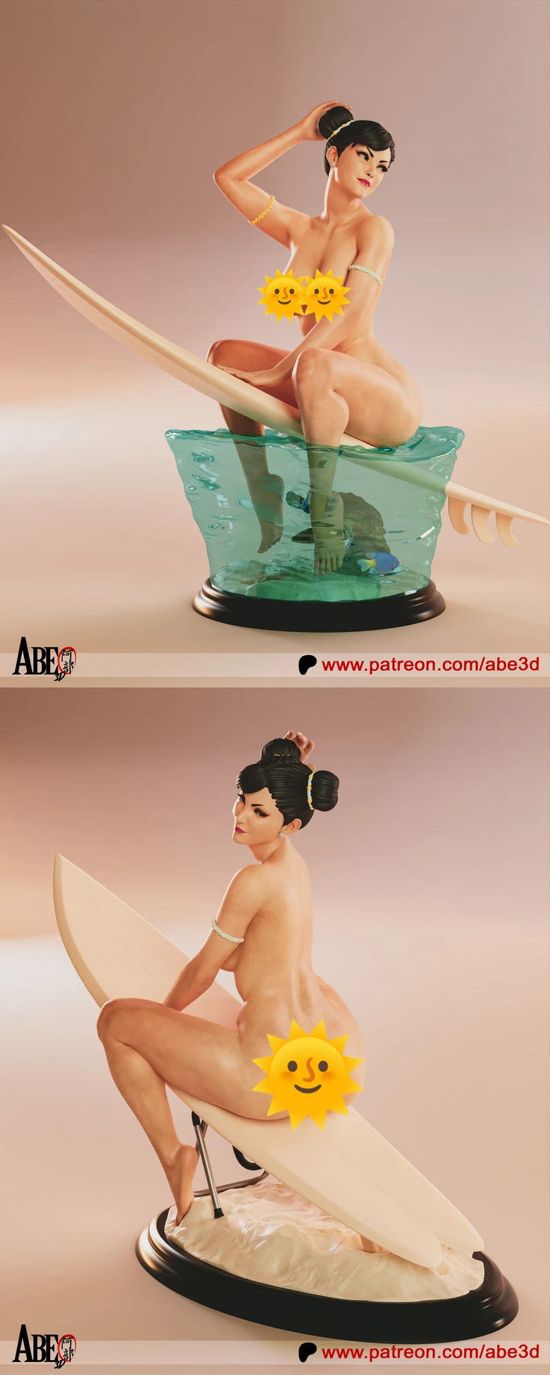 Chun-Li Surf extra STL model for 3D printing