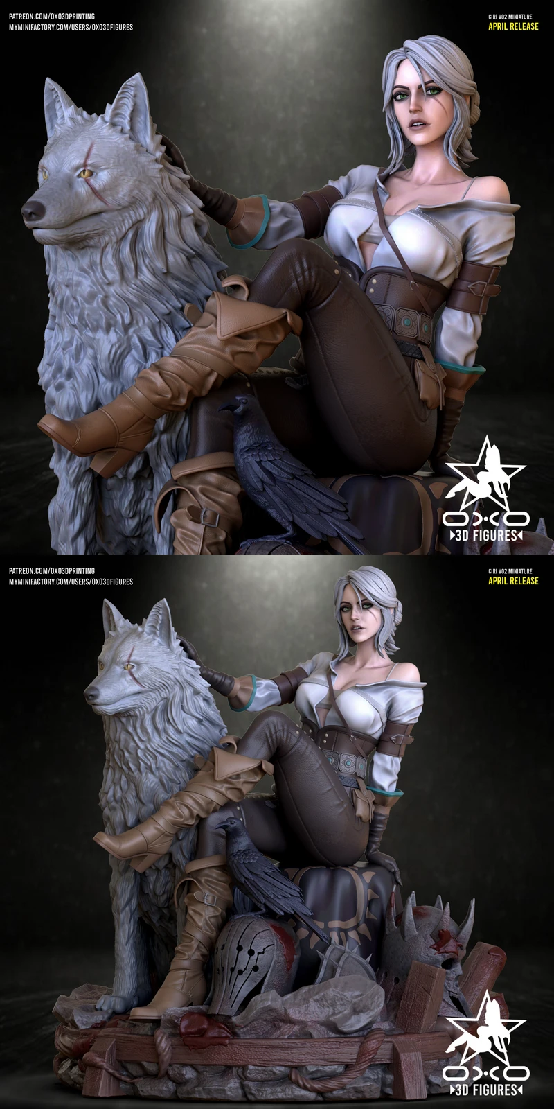 Ciri V02 from Witcher STL model for 3D printing