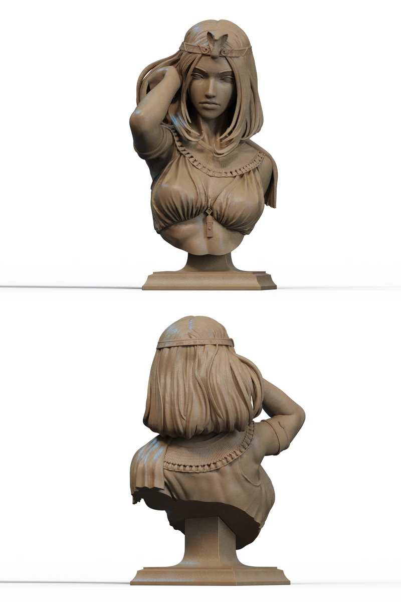Cleopatra Bust STL model for 3D printing