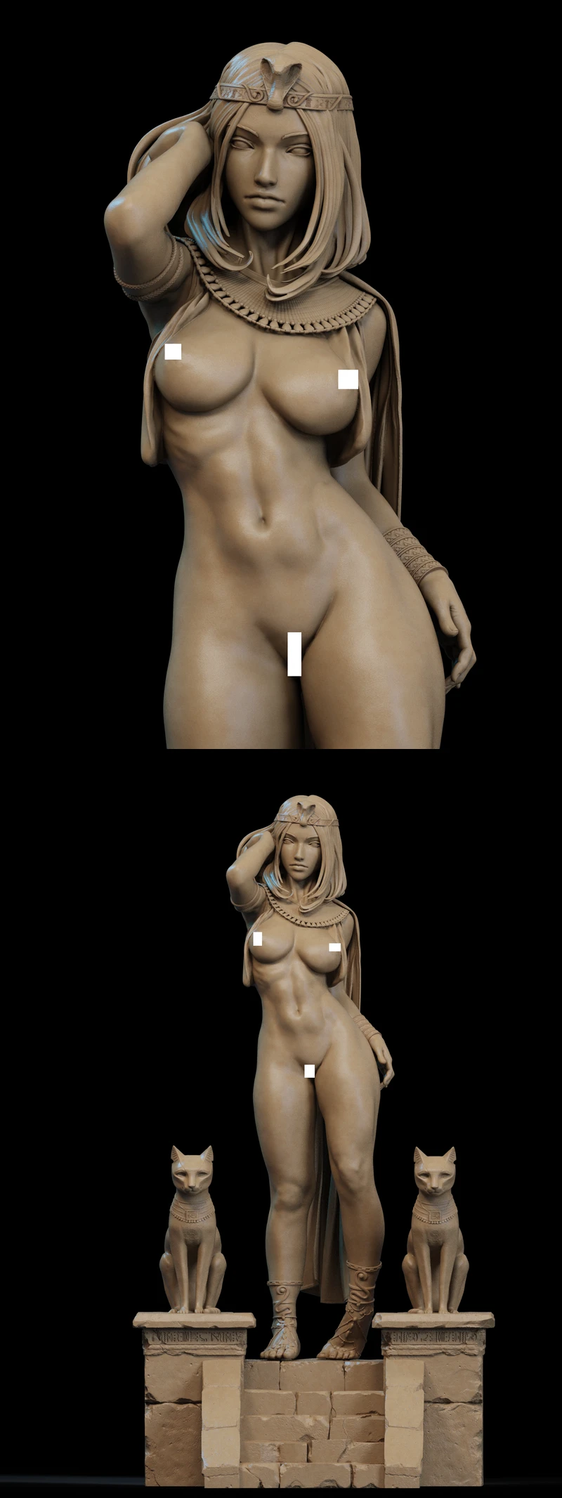 Cleopatra extra STL model for 3D printing