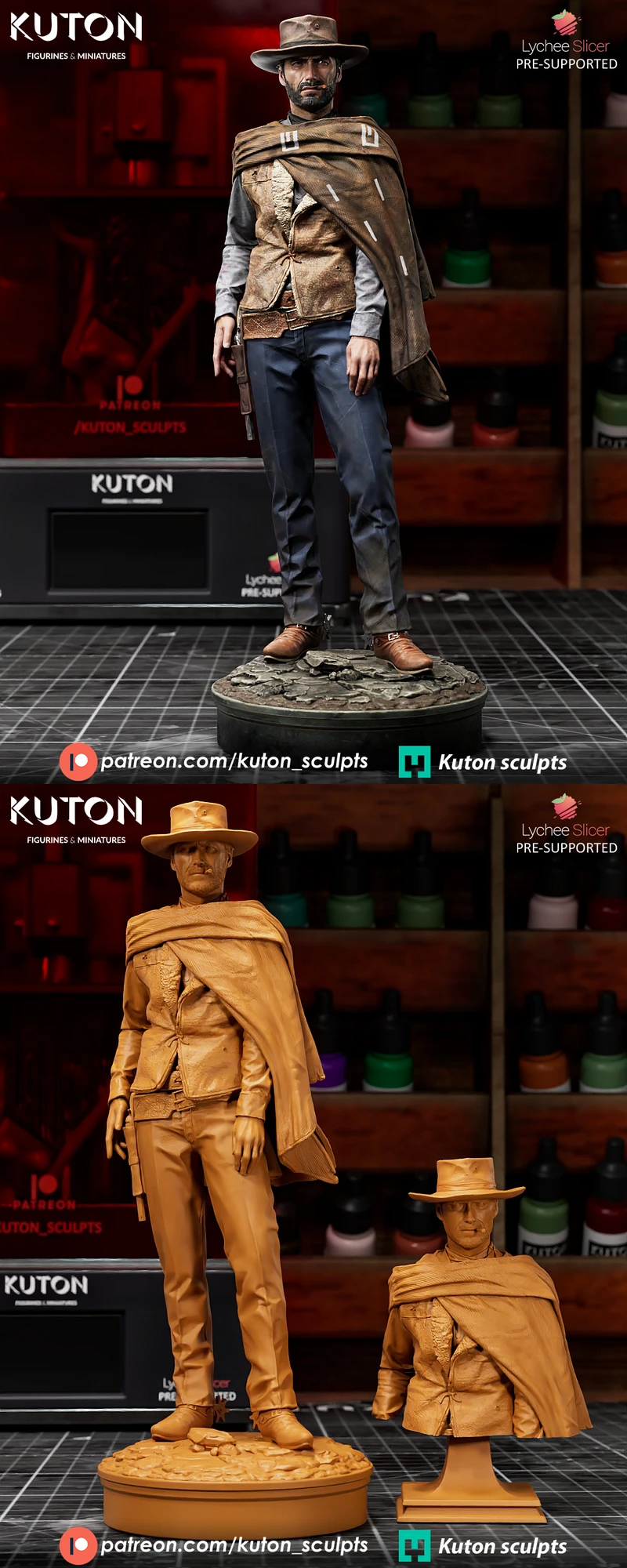 Clint Eastwood STL model for 3D printing