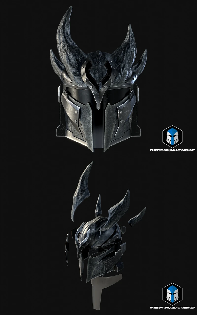 Daedric Mando Helmet – Fantasy x Sci-Fi STL Model for 3D Printing STL model for 3D printing