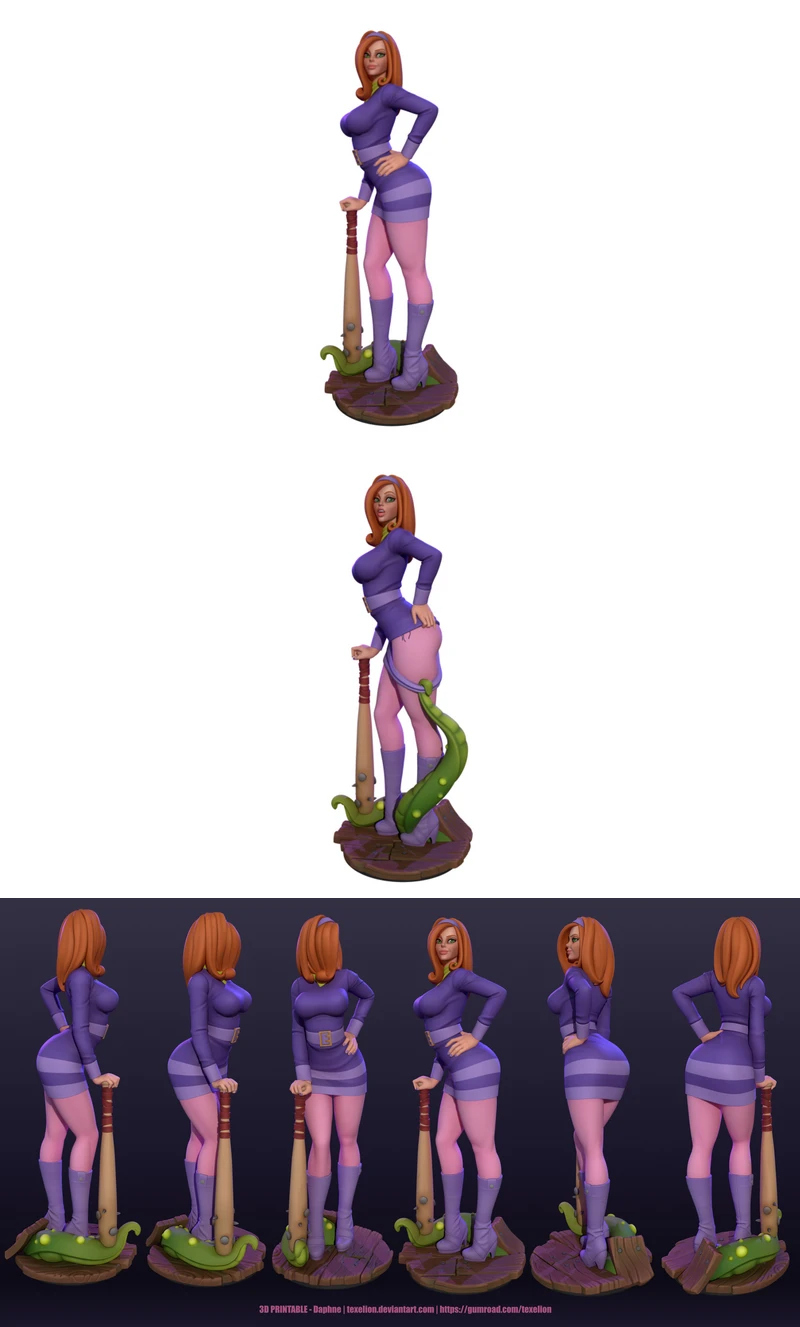 Daphne vs Tentacle STL model for 3D printing