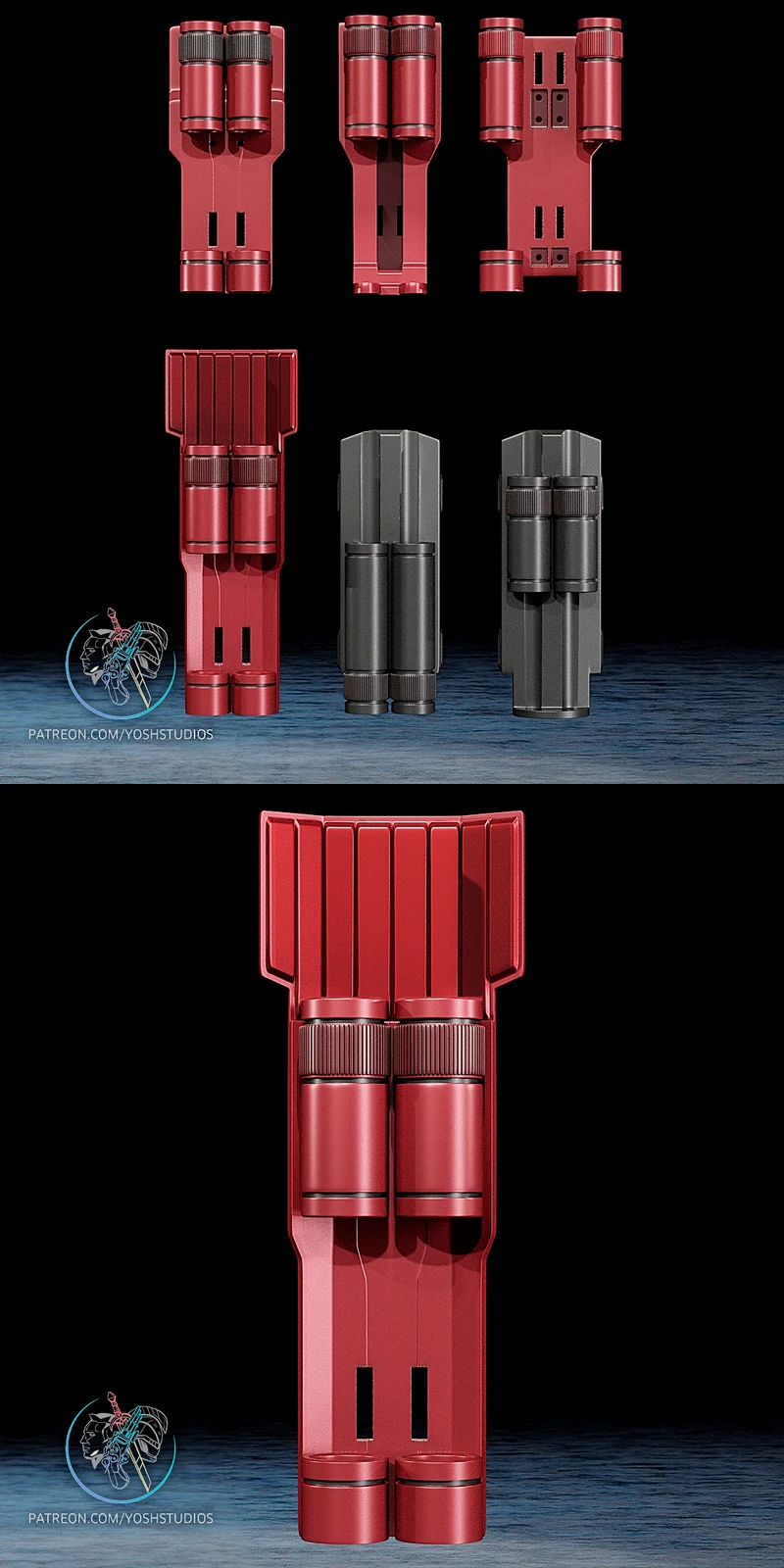 Daredevil Billy Club Holster STL model for 3D printing
