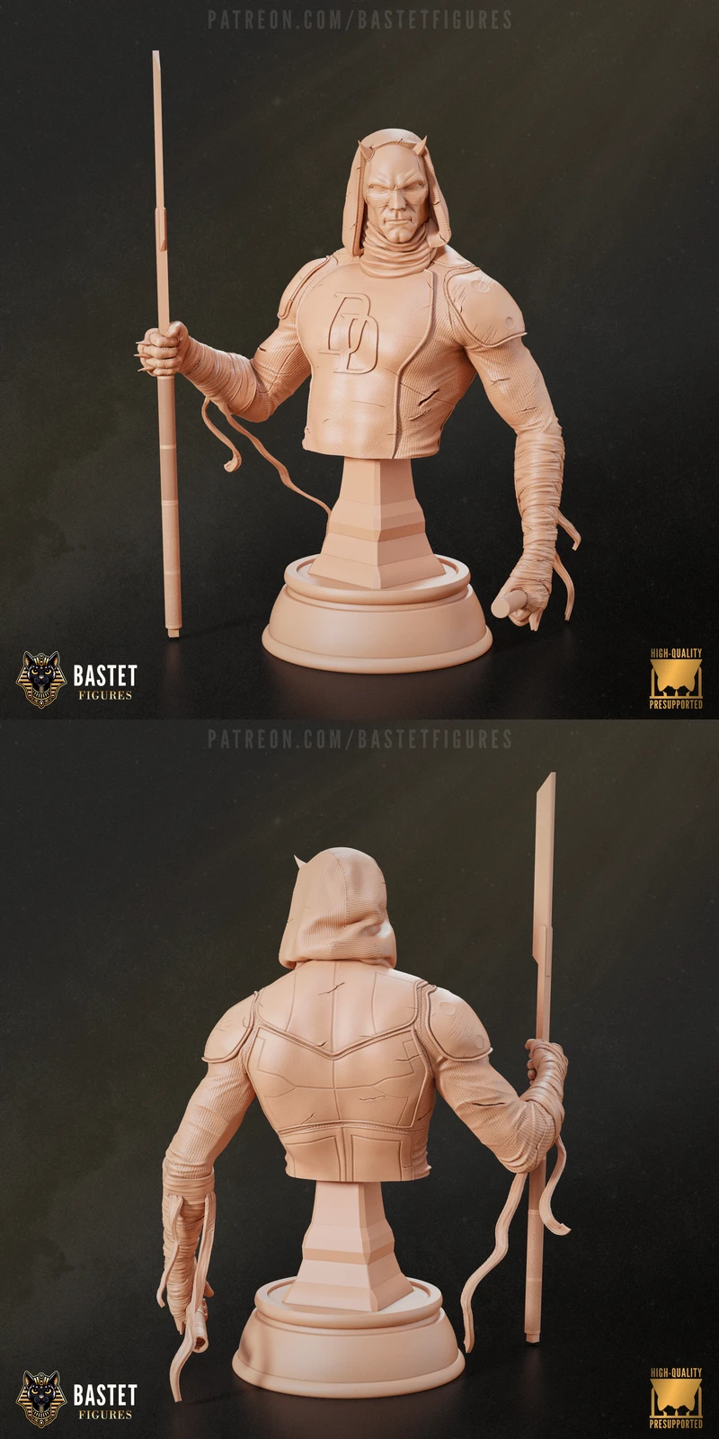 Daredevil Bust – Marvel STL model for 3D printing