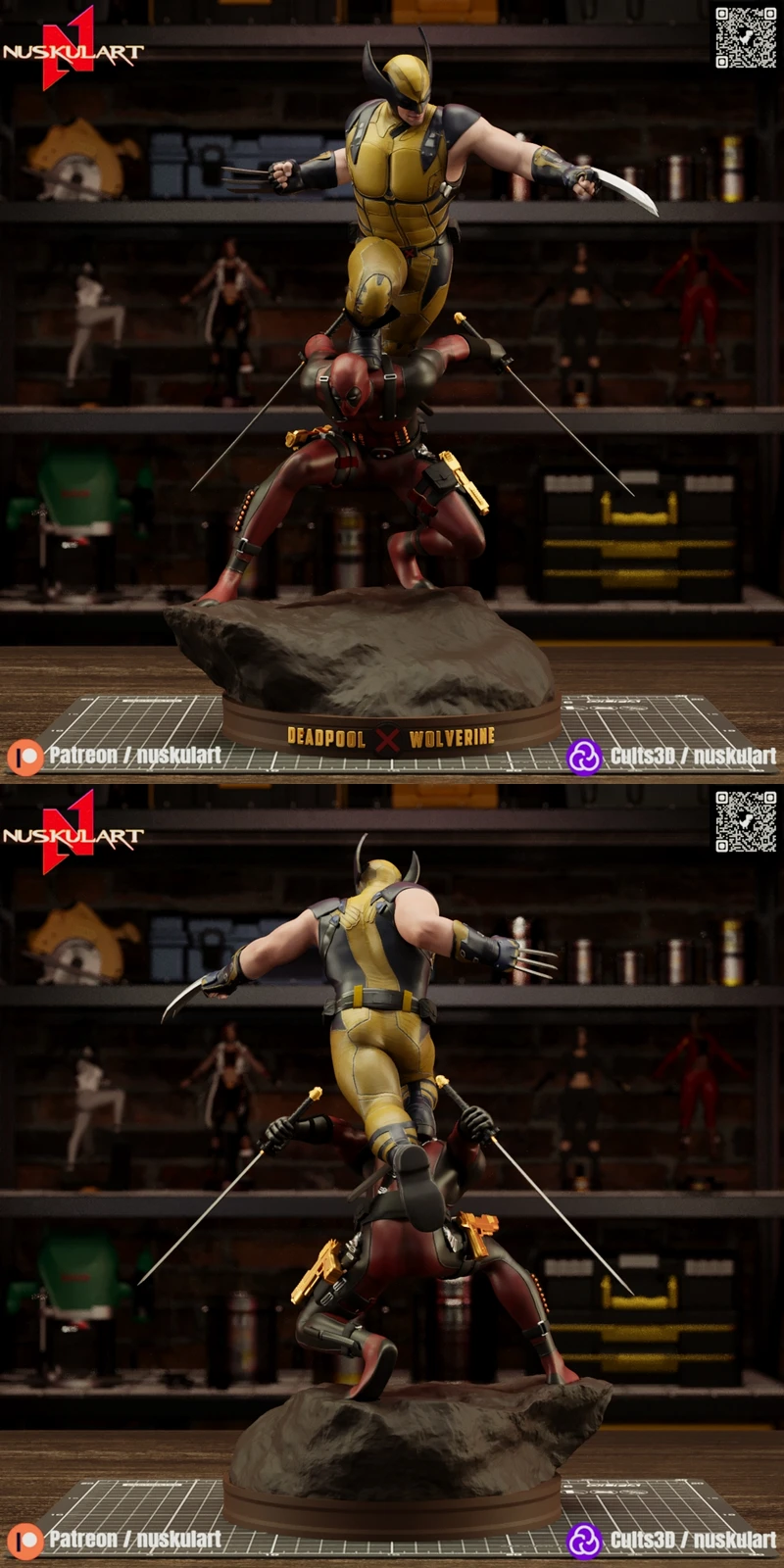 Deadpool and Wolverine – Marvel STL model for 3D printing