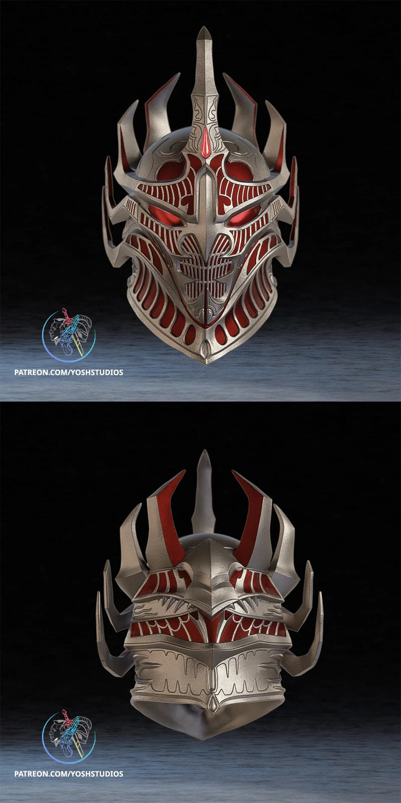 Deadric Helmet STL model for 3D printing