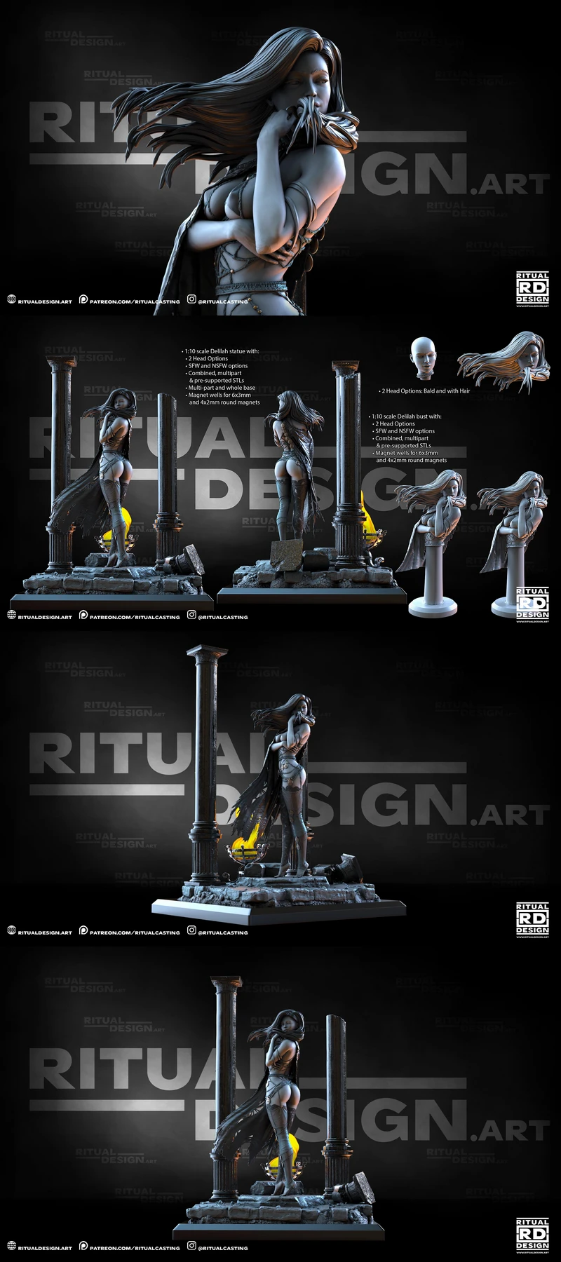 Delilah STL File for 3D Printing STL model for 3D printing