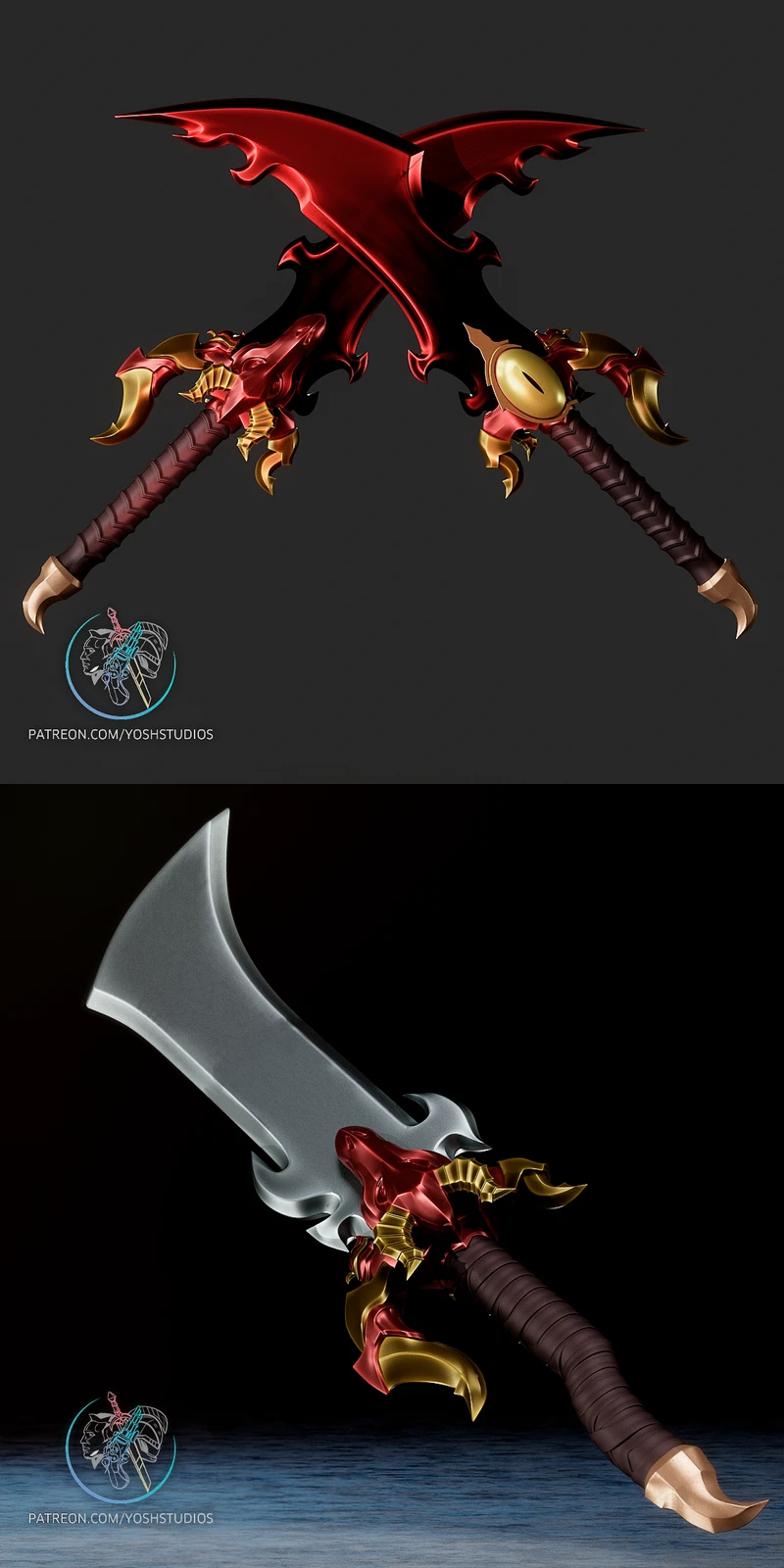 Demon King Daggers (Anime) STL model for 3D printing