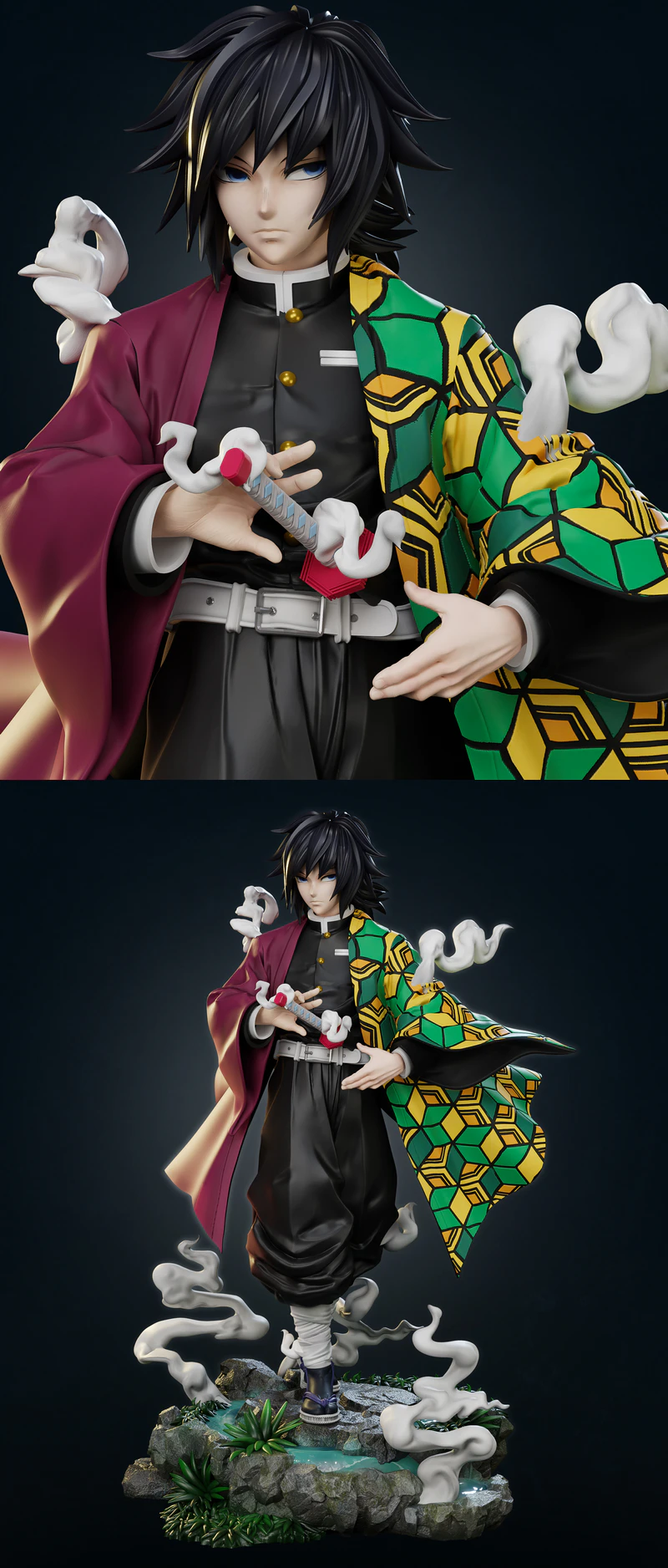 Demon Slayer – Giyu Tomioka 3D Printable STL File STL model for 3D printing