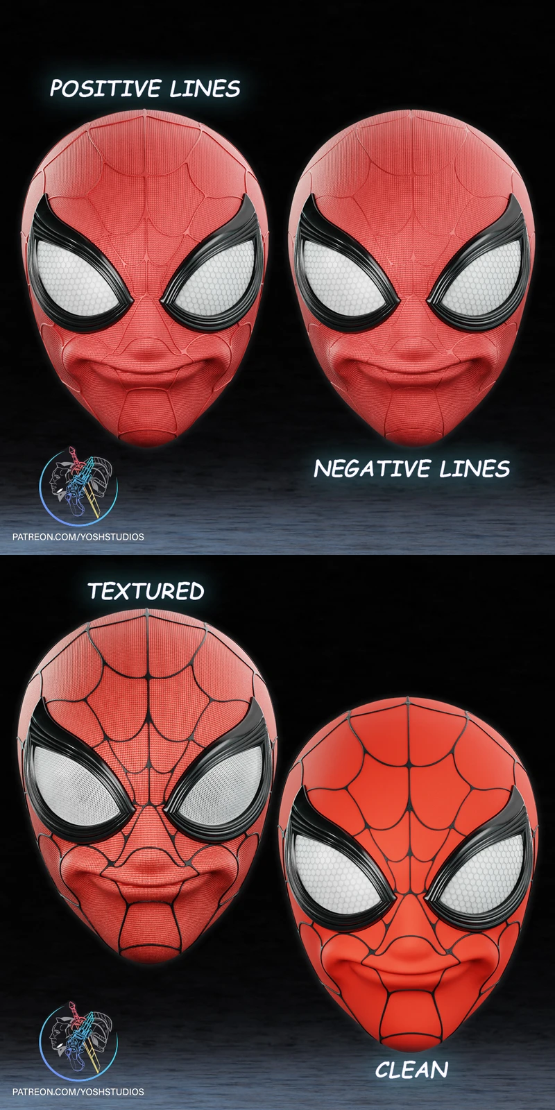 Derpy Spider Man Mask STL model for 3D printing