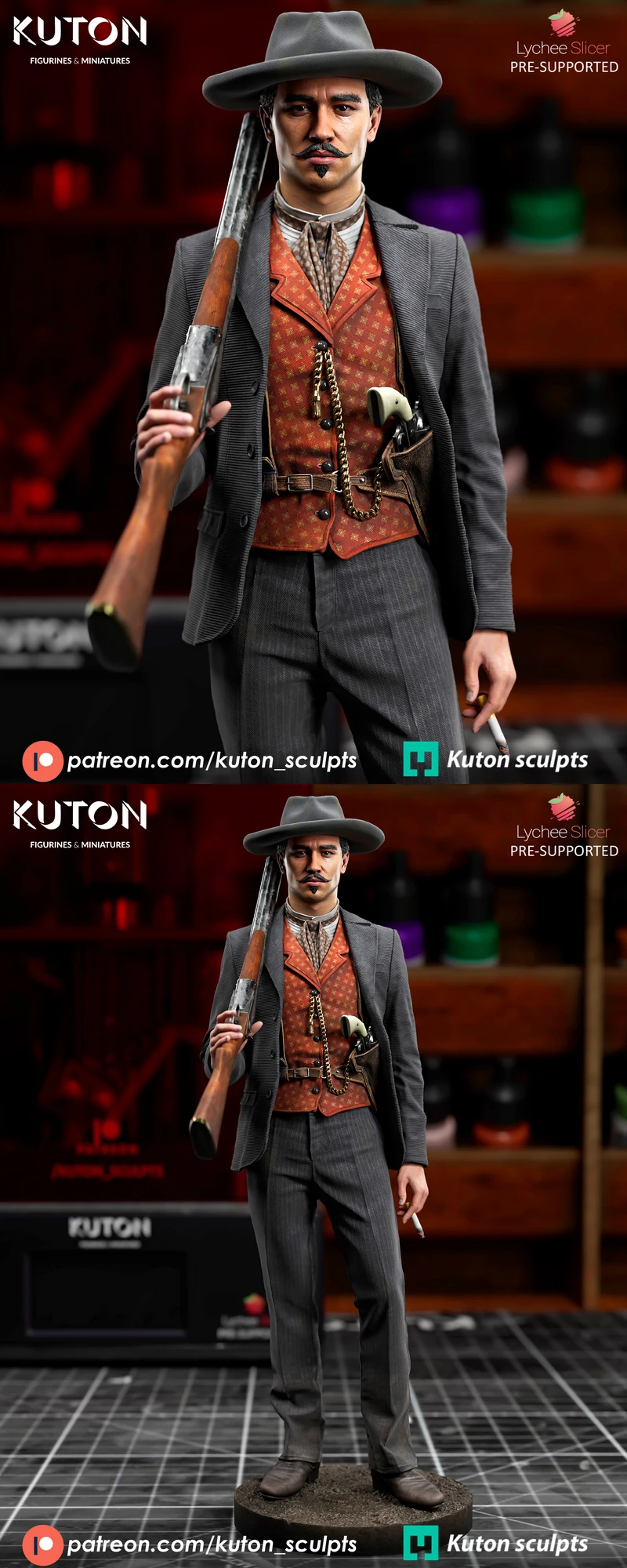 Doc Holliday – Western STL Figure for 3D Printing STL model for 3D printing