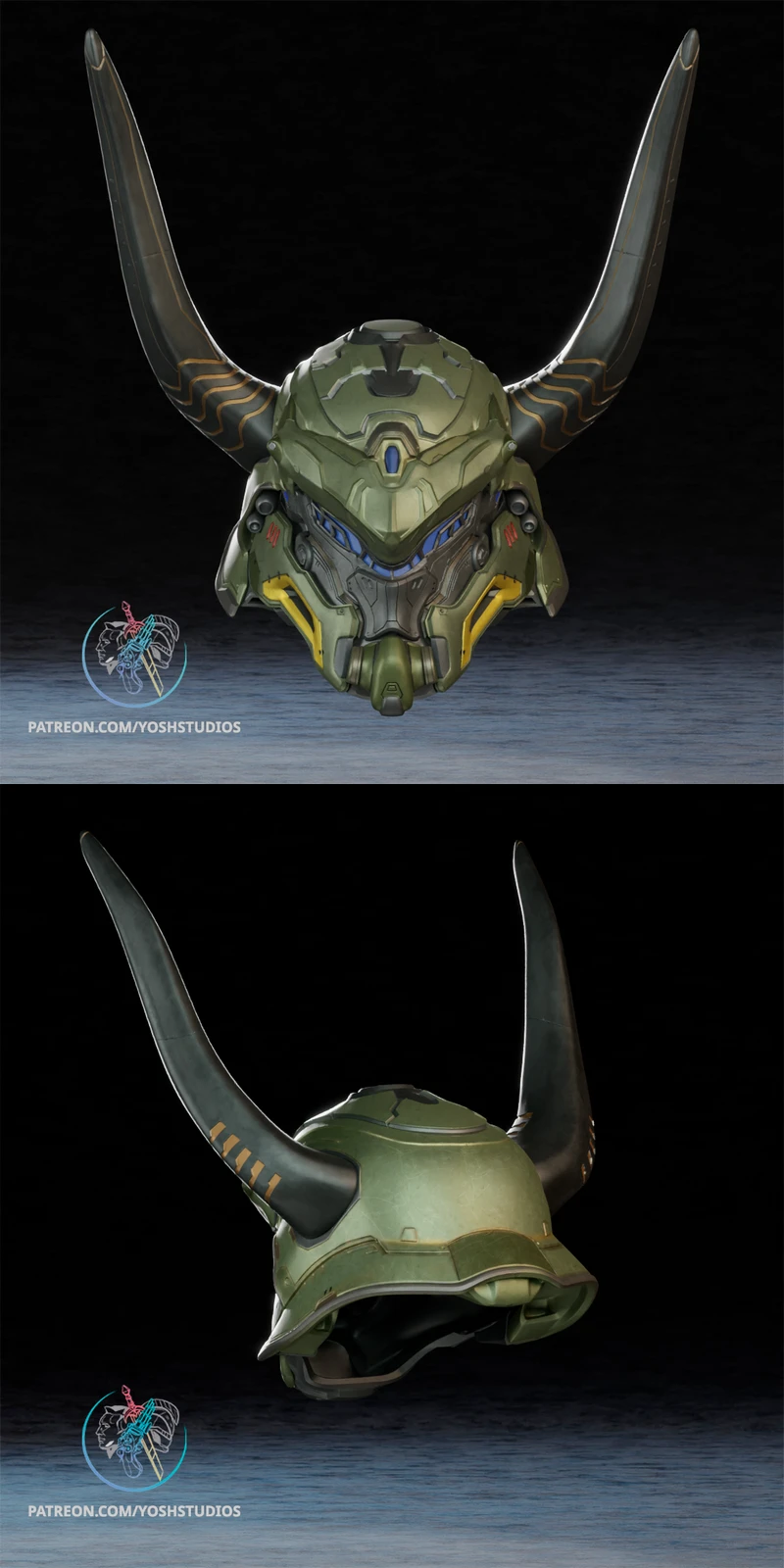 Doom Atlas Helmet Fanart STL STL model for 3D printing