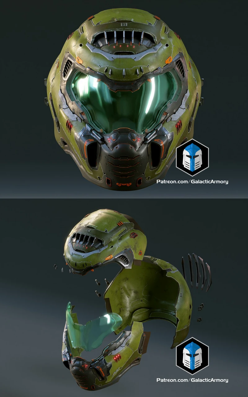 Doom Eternal Slayer Helmet STL model for 3D printing