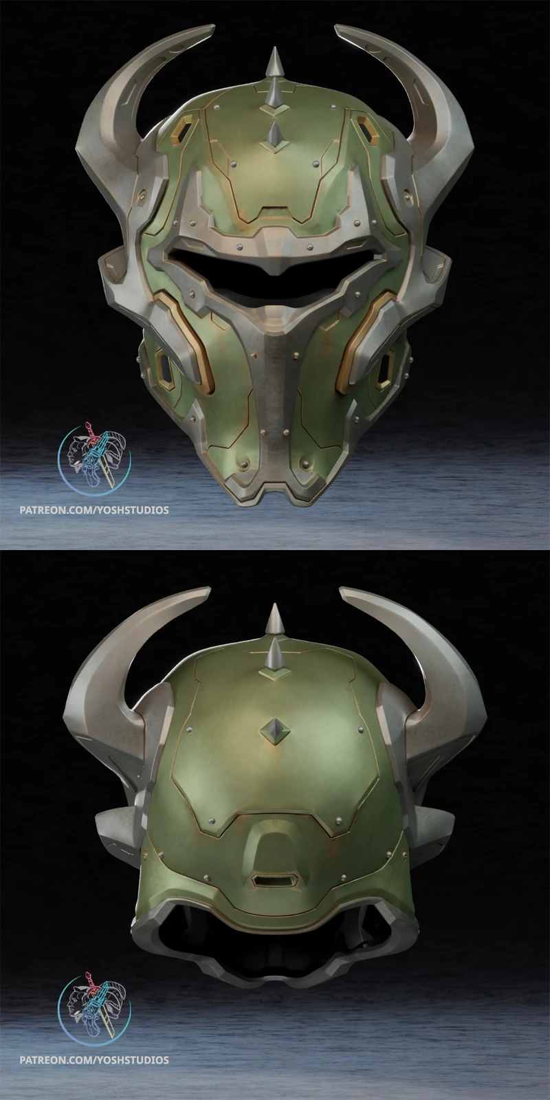 Doom Sentinel Helmet STL model for 3D printing