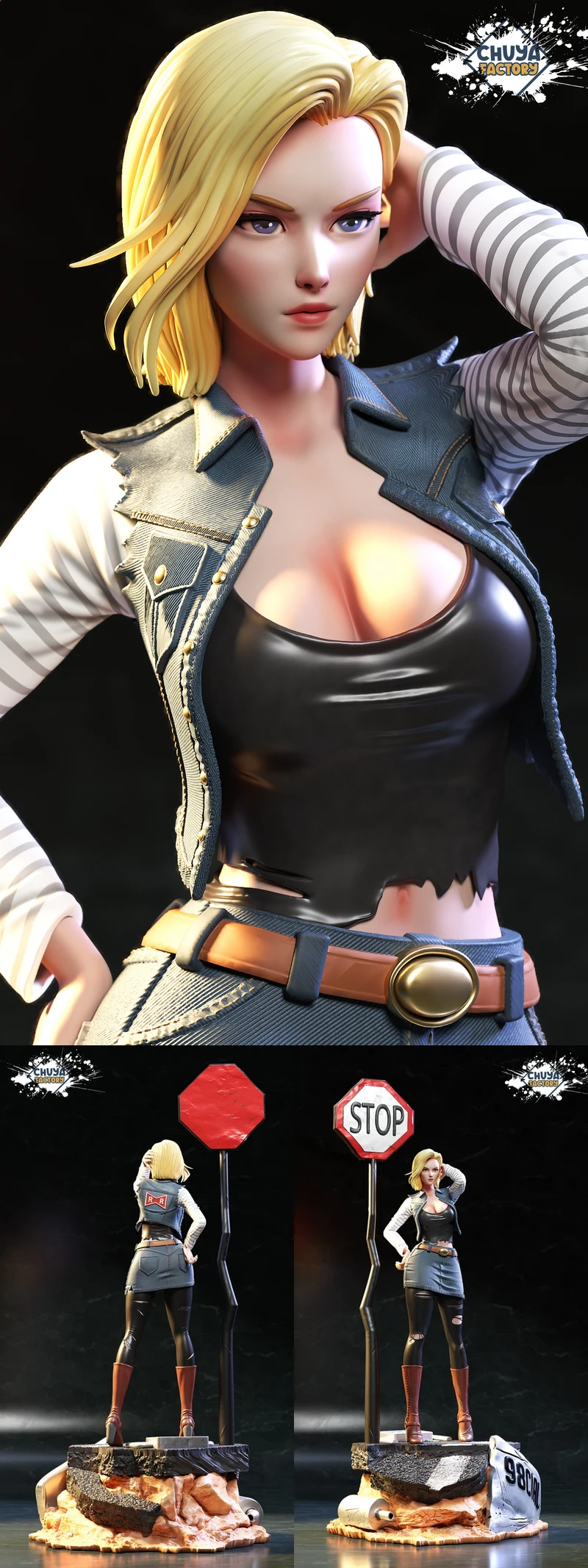 Dragon Ball – Android 18 3D Printable Figure STL model for 3D printing
