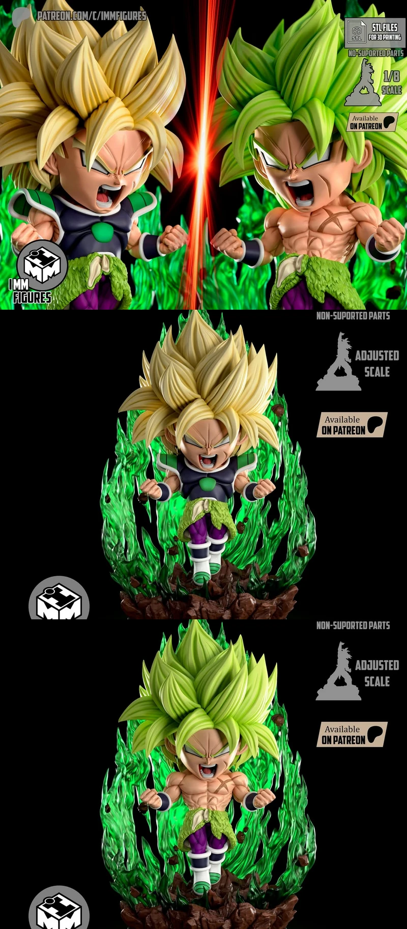 Broly Chibi 3D Printable STL Figure STL model for 3D printing