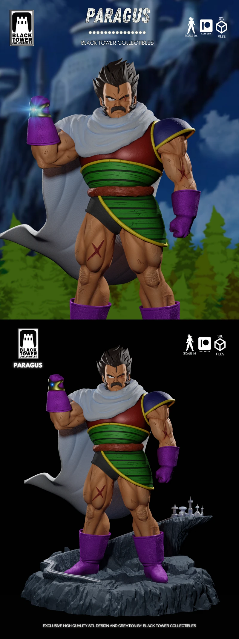 Paragus Dragon Ball 3D Printable STL Figure STL model for 3D printing