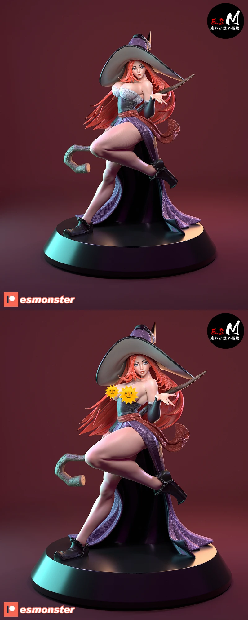 Sorceress Fantasy Figure STL model for 3D printing