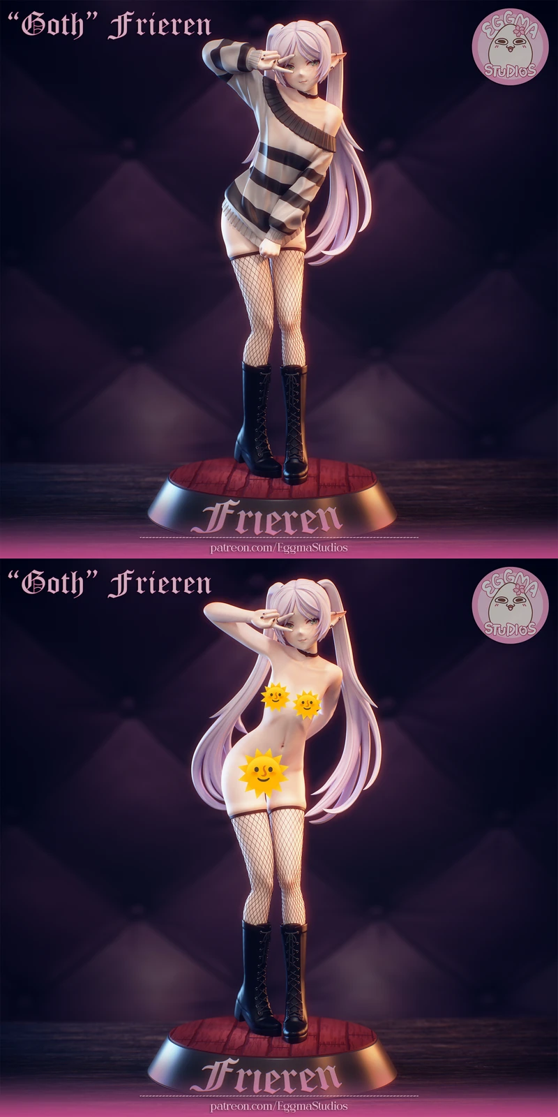 Frieren STL File for 3D Printing – Fantasy Female Miniature STL model for 3D printing