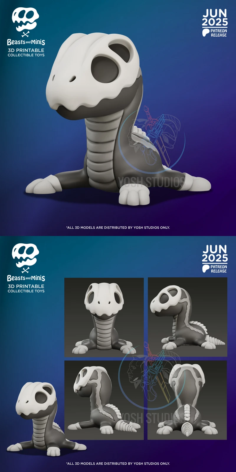 Elasmosaurus 3D Printable STL Model for Resin Printer STL model for 3D printing