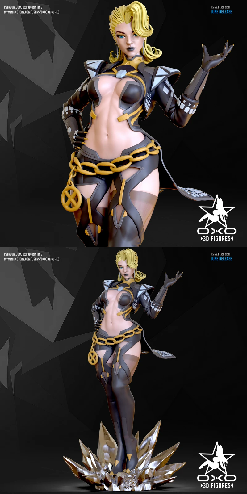 Emma Frost – Marvel Tabletop Miniature STL for 3D Printing STL model for 3D printing