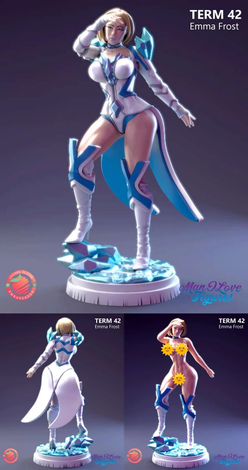 Emma Frost STL model for 3D printing