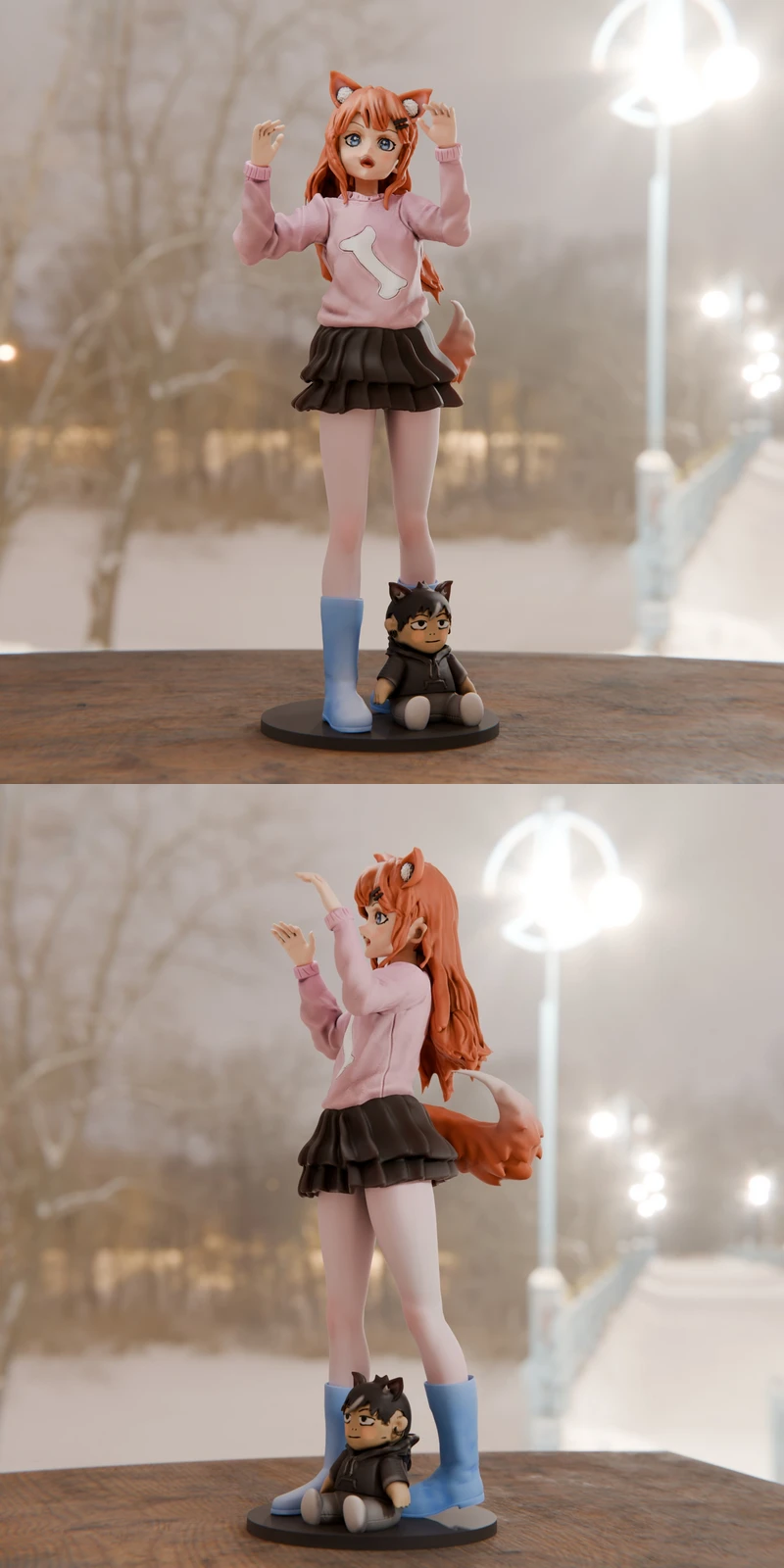 Forest Spirit Anime Furry Girl Figure STL STL model for 3D printing
