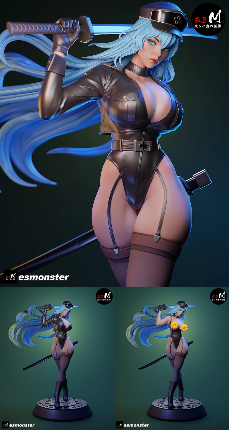 Ice Commander Girl – Anime Style STL model for 3D printing