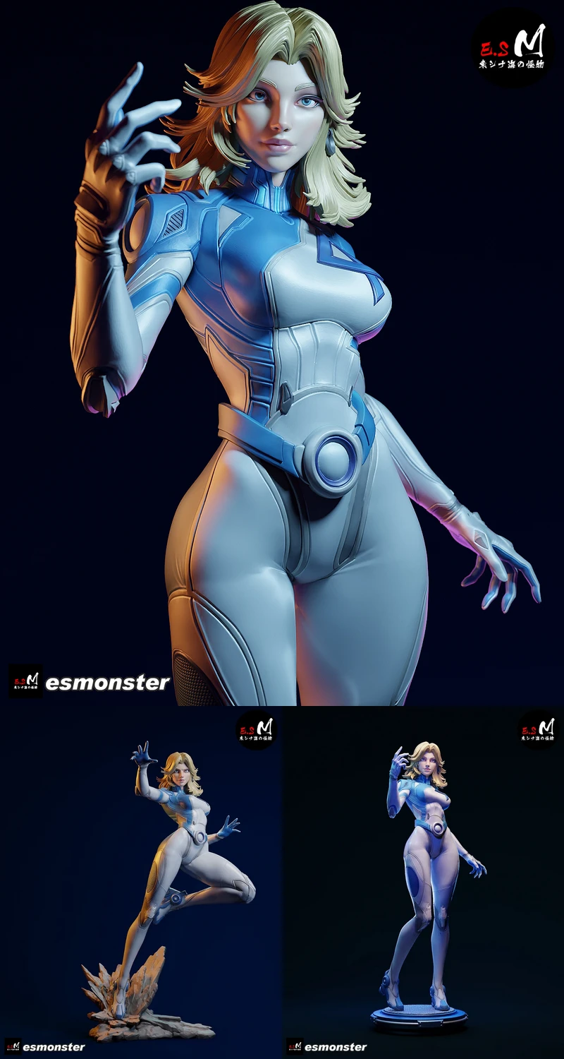 Invisible Woman – Marvel STL Figure for 3D Printing STL model for 3D printing