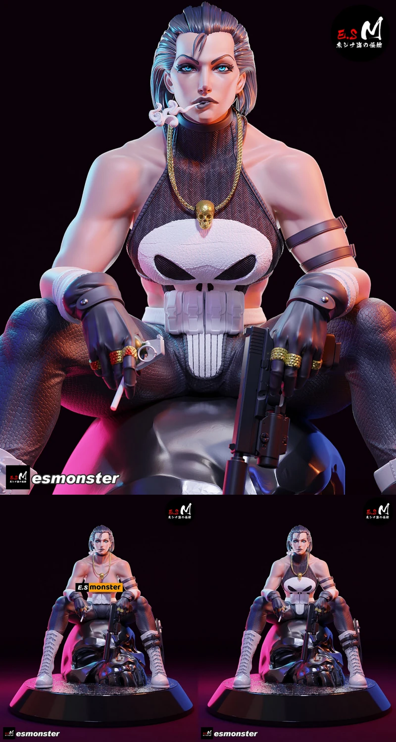 Female Vigilante – Skull Style STL model for 3D printing