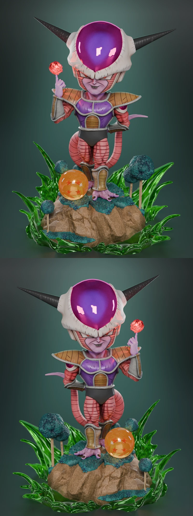 Frieza Chibi Dragon Ball Figure STL STL model for 3D printing