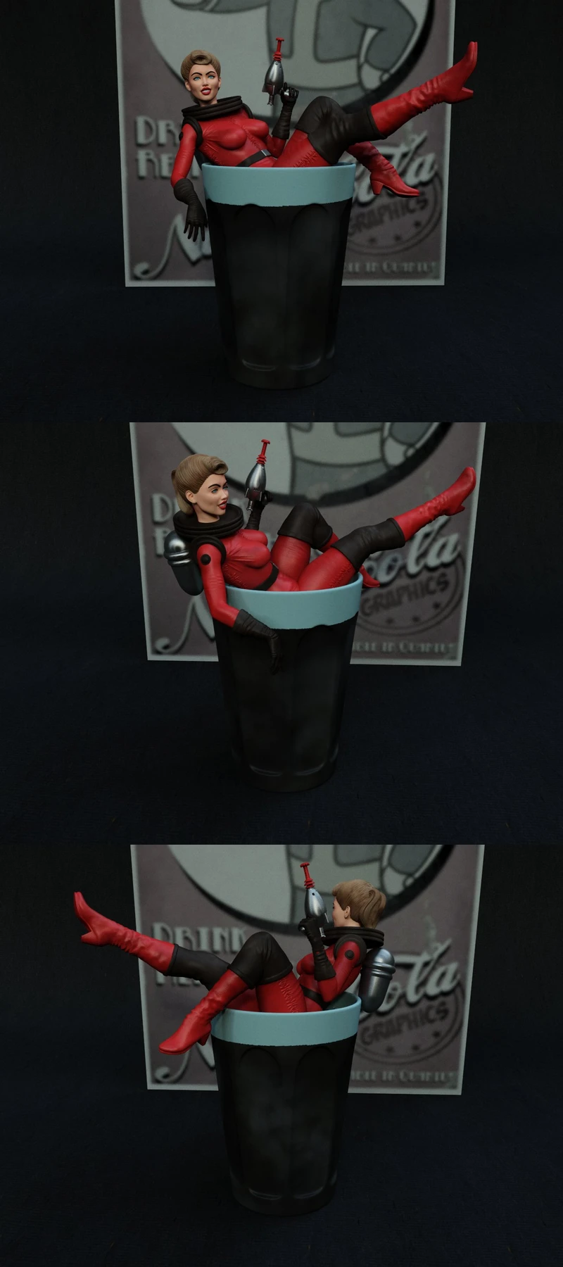 Fallout Girl Nuka Kola 3D Printable STL Model for Resin Printer STL model for 3D printing