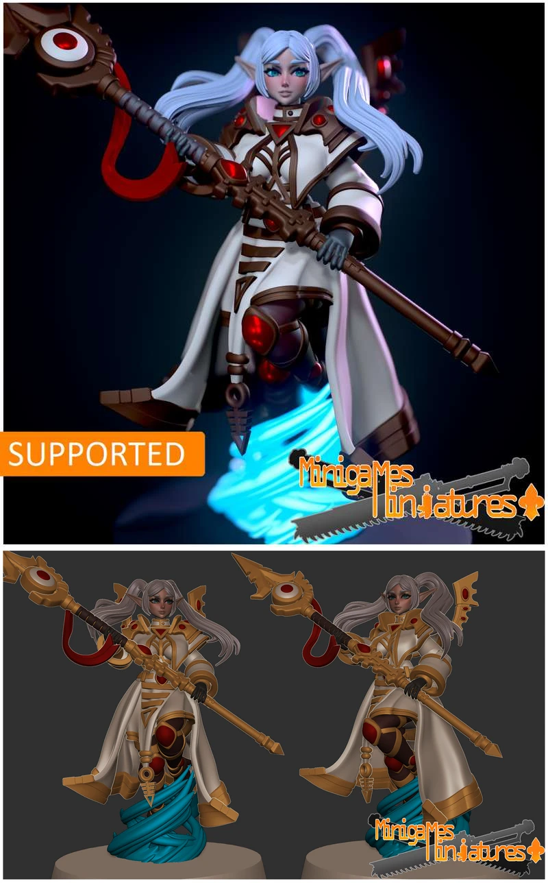 Farseer Frieren anime figurine STL model for 3D printing