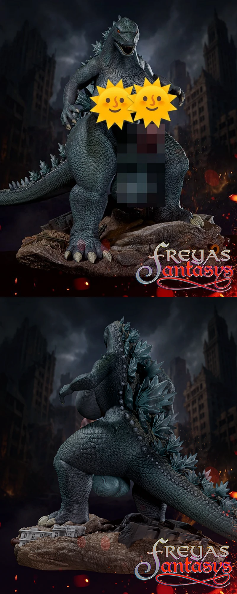 Fem Godzilla STL | 3D Printable Kaiju Figure STL model for 3D printing