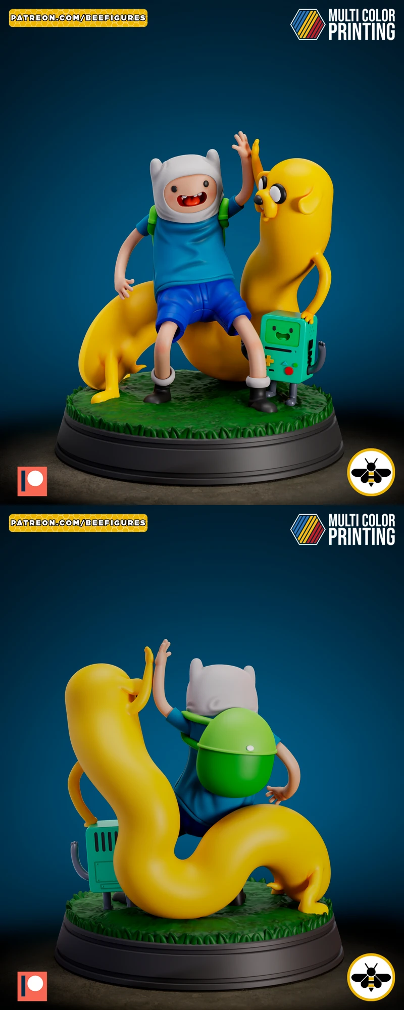 Printable Finn and Jake Duo | Adventure Time STL File STL model for 3D printing