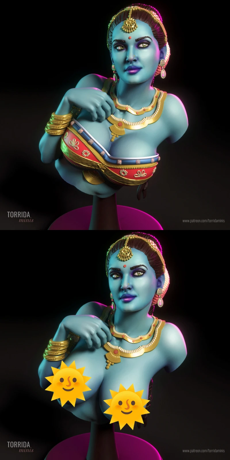 Flora bust STL model for 3D printing