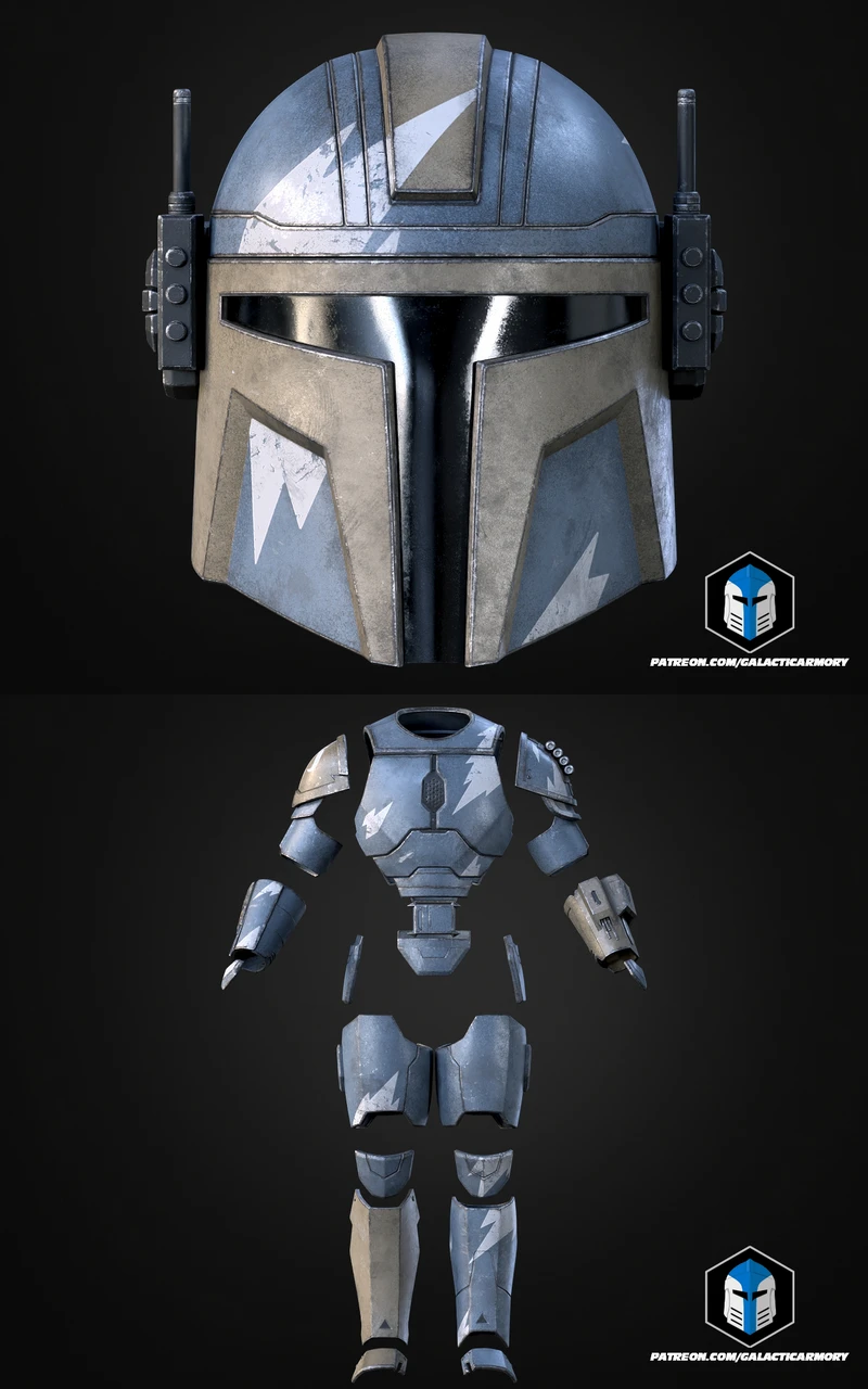 Mando Strength Helmet and Armor – 3D Printable STL Model for Printing STL model for 3D printing