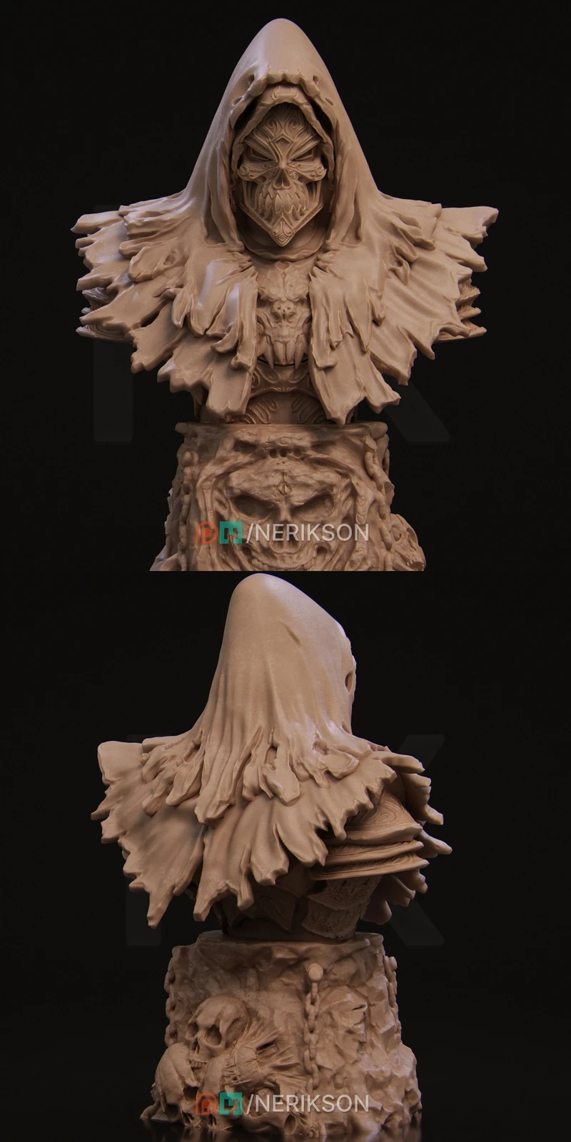 Death Bust – Four Horsemen Series STL model for 3D printing