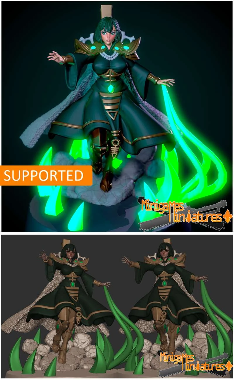 Fubuki bonesinger anime figurine STL model for 3D printing