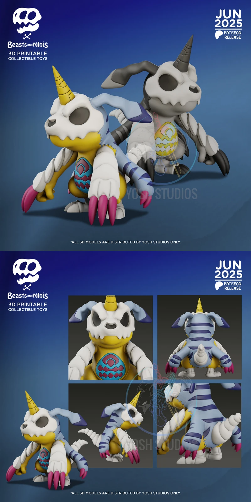 Gabumon Digimon 3D Printable STL Figure STL model for 3D printing