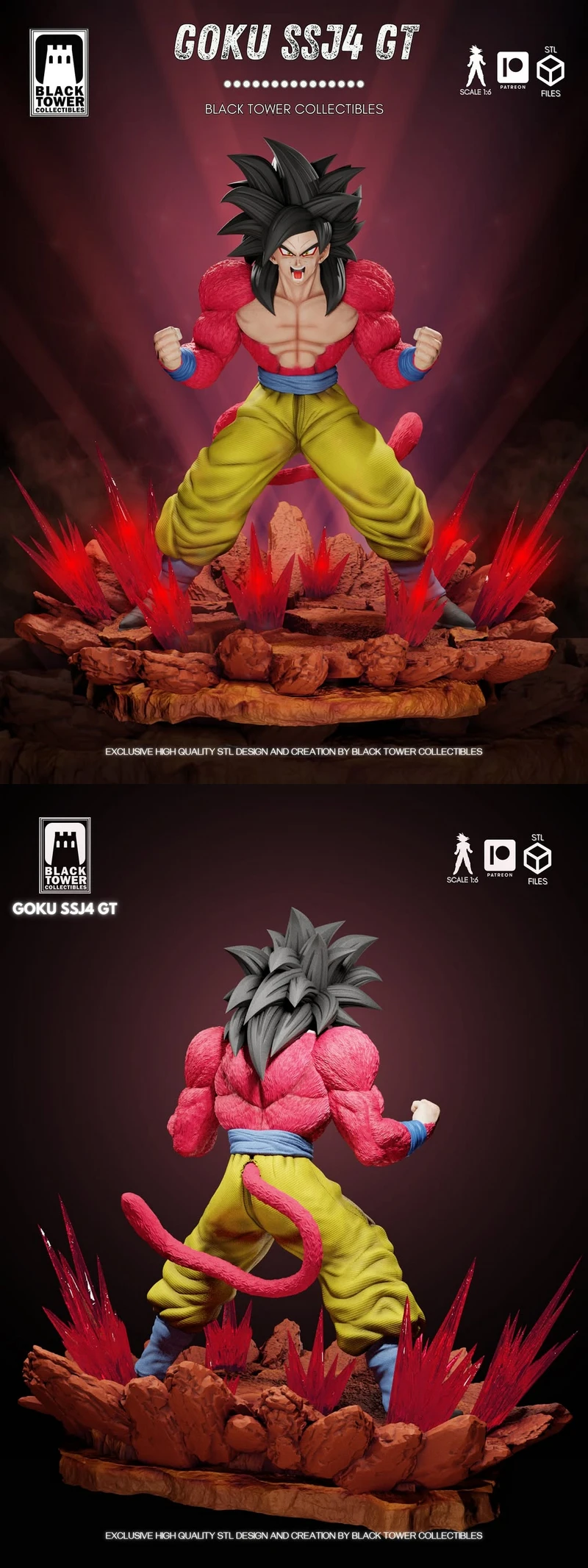 Goku Super Saiyan 4 – Dragon Ball GT STL Figure for 3D Printing STL model for 3D printing