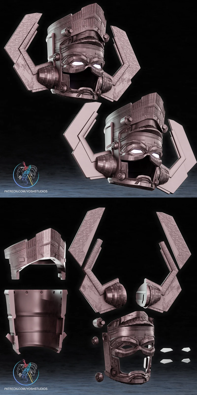 Galactus Movie Helmet Fanart STL STL model for 3D printing