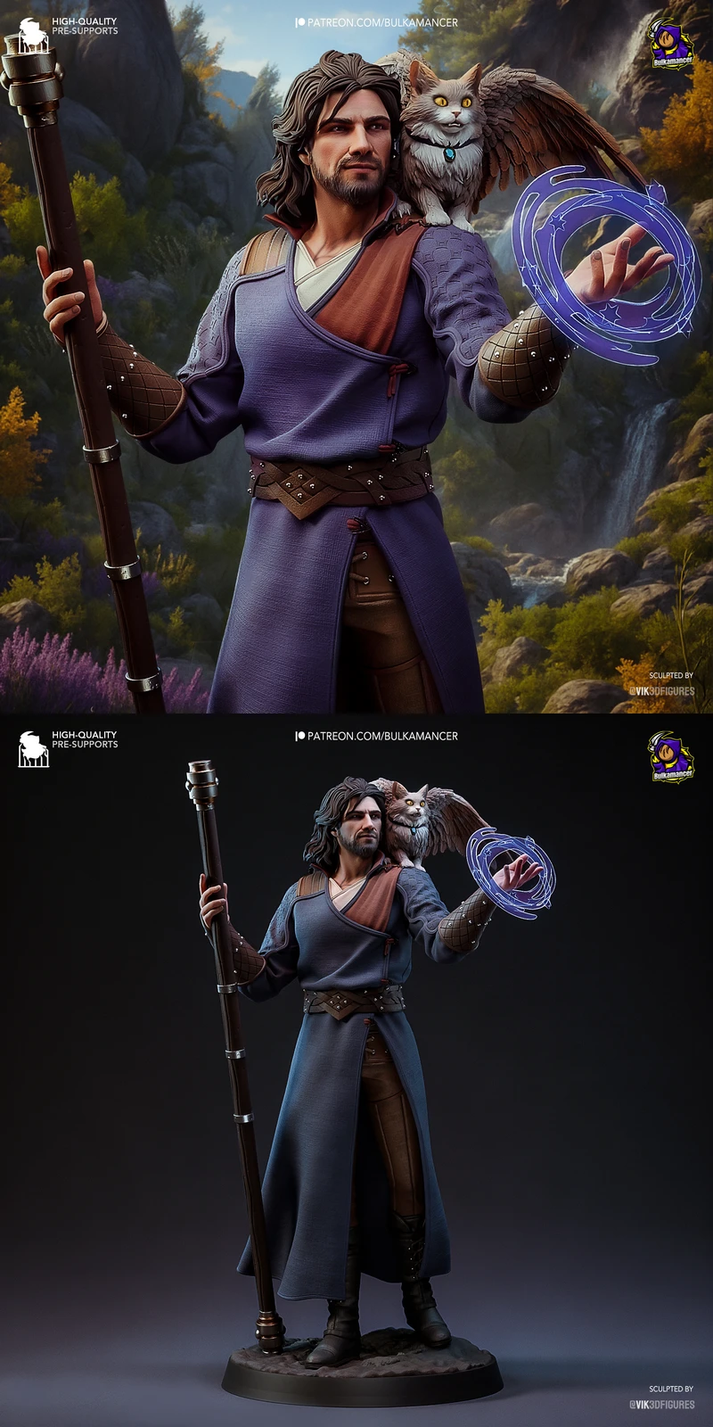 Printable Gale Figure | Baldur’s Gate 3 STL File STL model for 3D printing
