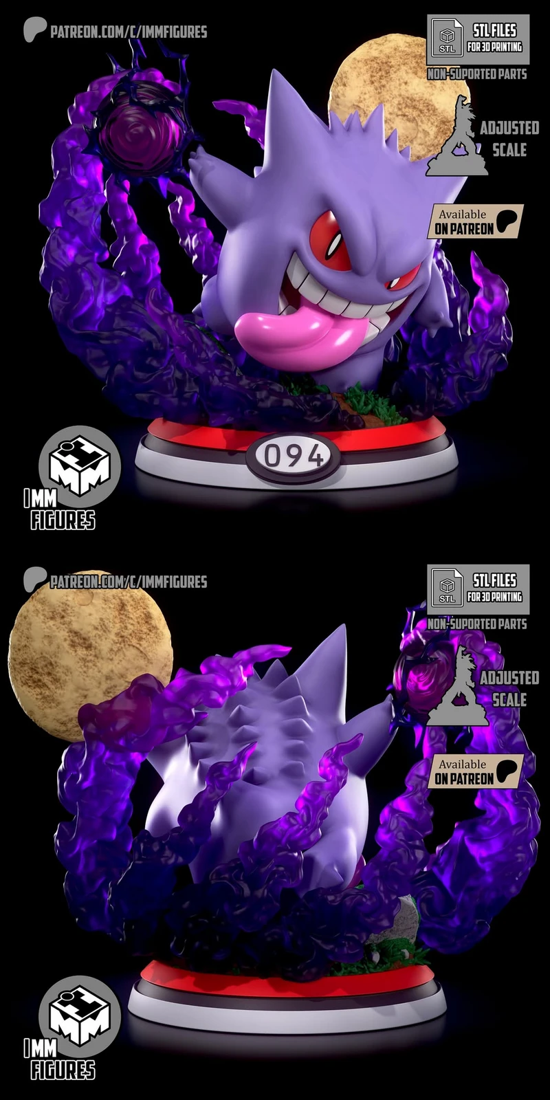 Gengar Shadow Ball STL File for 3D Printing STL model for 3D printing