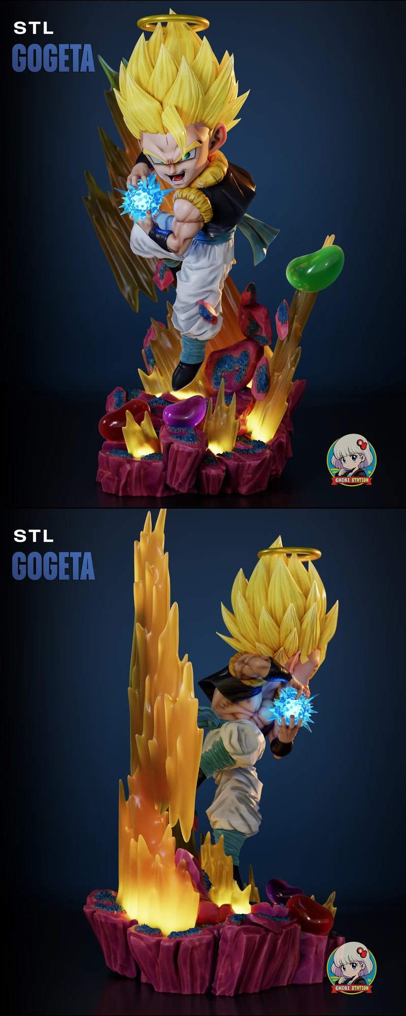 Gogeta STL File | 3D Printable Dragon Ball Figure STL model for 3D printing