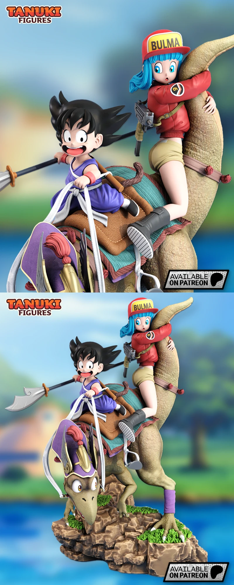 Goku and Bulma – Dragon Ball – Diorama STL model for 3D printing