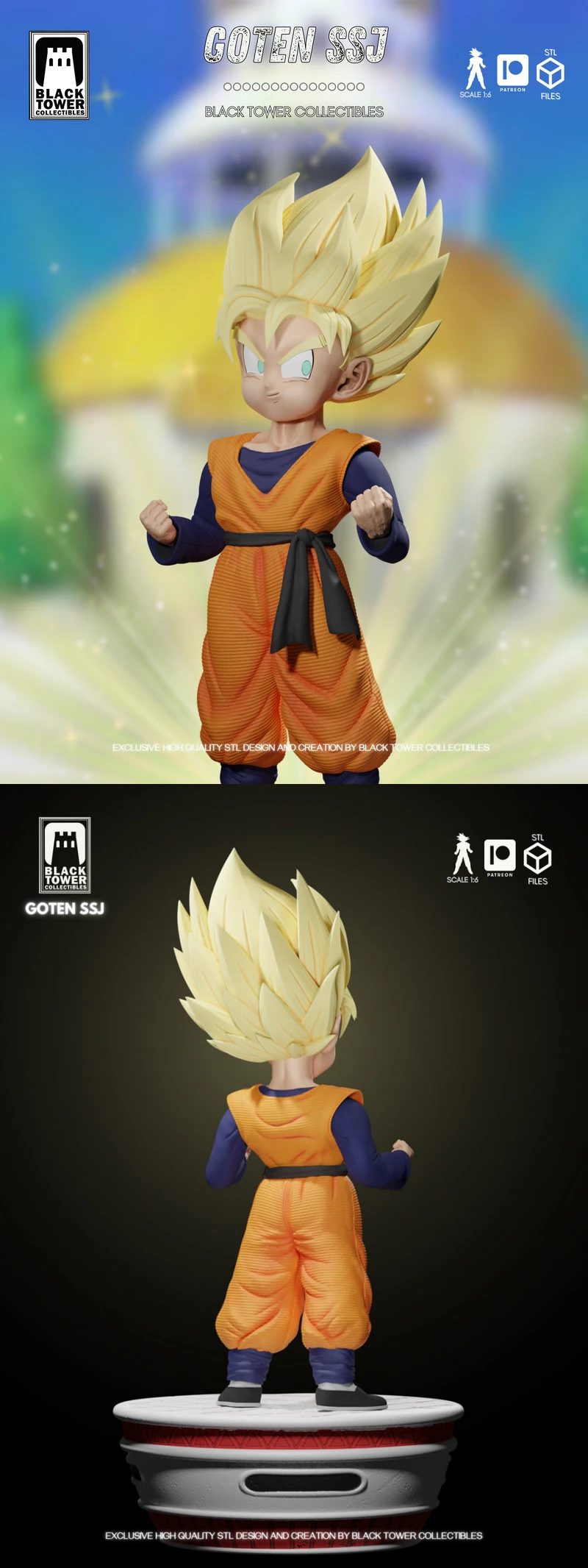 Goten SSJ STL File 3D Printable STL model for 3D printing
