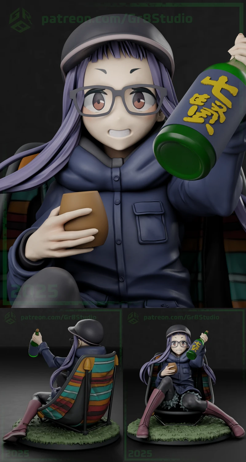 Chiaki Ogaki – Laid-Back Camp STL Figure for 3D Printing STL model for 3D printing